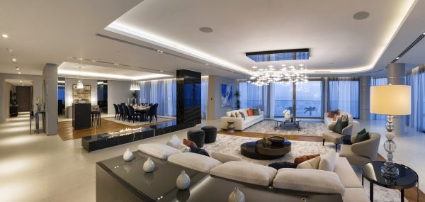 Panoramic interior photograph of the W Residential Apartment by photographer Duncan Chard