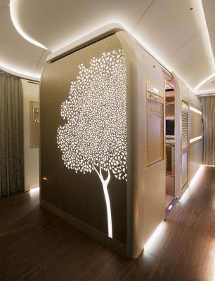 Emirates First Class cabins