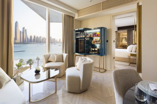 An interior Photograph by Duncan Chard of a suite in the The Viceroy Hotel on The Palm Dubai